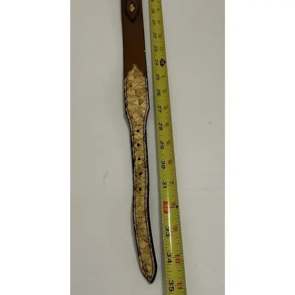 Southwick Leathers Python Belt Size 30” Western Handmade Silver Buckle Women - Picture 9 of 13